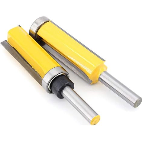2-teiliges 8-mm-Bündigfräser-Set (Gelb-Hartmetall) — Für die Holzbearbeitung