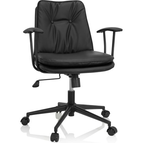 Bürostuhl / Drehstuhl SMALLO Kunstleder schwarz hjh OFFICE (1/5)