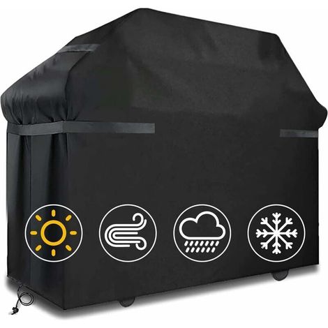 Housse de barbecue étanche 145x61x117cm – Tissu Oxford 210D résistant à la déchirure – Imperméable et anti-UV – Sac de rangement inclus (1/5)