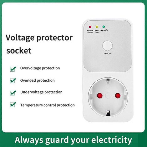 Relais de protection contre les surtensions pour prise électrique, pour appareils électroménagers (prise UE) (1/5)