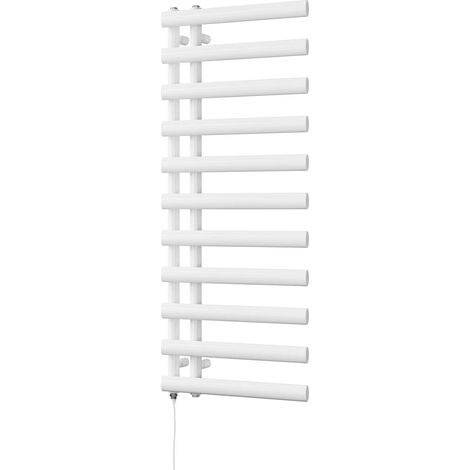 Elyan - White Electric Towel Rail H1238mm x W500mm 500w Standard (1/3)
