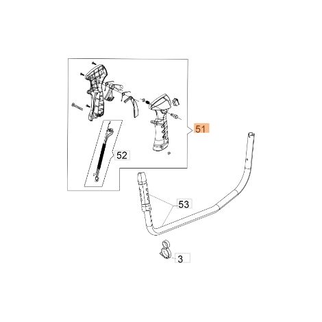 Impugnatura decespugliatore modelli 741 ORIGINALE EMAK BF000138R