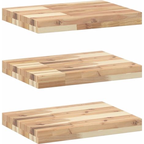 Maison Exclusive - Schweberegale 3 Stk. 60x30x4 cm Massivholz Aka