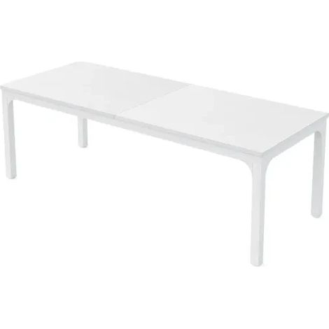 CHICFURN Tavolo da pranzo rettangolare 200 x 70 x 75 cm in MDF bianco per 6-8 persone (1/5)