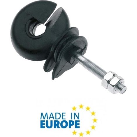Isolatore ad Anello Nero per Picchetti in Metallo ITALFROM Confezione 25 Pezzi per Recinzioni Elettriche