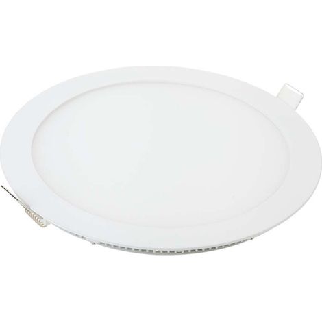 V-TAC Mini pannello LED 18W da incasso rotondo foro 210mm Colore Bianco luce calda 2700K - 214860
