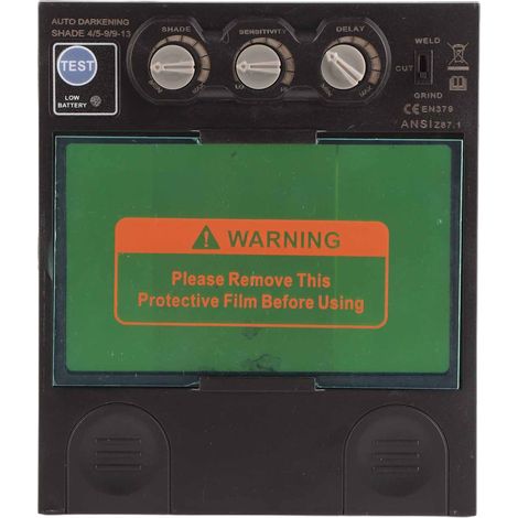 Écran de Soudure Solaire à Assombrissement Automatique LCD - Outils Électroniques de Puissance Horizontale