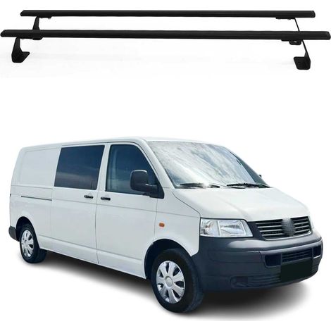 OMAC Heavy Duty Dachträger Querträger kompatibel mit VW T5 T6 T6.1 Transporter Multivan Caravelle 2003-2024 – 2 Stangen – Stahl Schwarz (1/5)