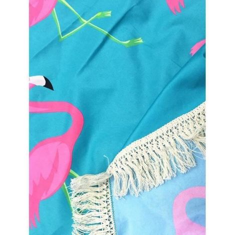 Serviette de plage Summer Flamingo Print Tassel (1/3)