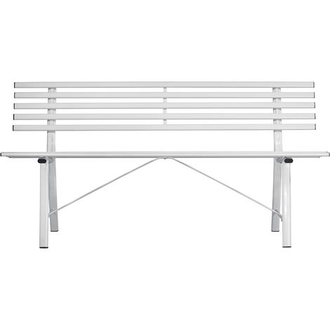 Panca da Giardino in Ferro 3 Posti 150x56x76cm Vorghini Gallipoli Avorio (1/3)