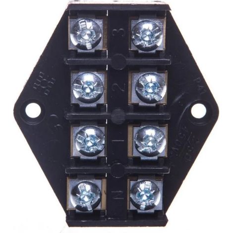 Morsettiera, piastra di derivazione ZPT/2.5MM2 a 4 vie nera - E121YY-SI003