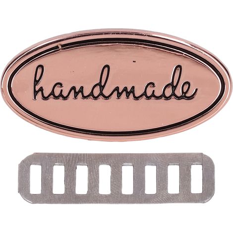 Handgefertigte Etiketten, verschiedene Farben erhältlich, umweltfreundlich, langlebig, exquisite Etiketten für DIY-Taschen und Geldbörsen, Roségold. (1/5)