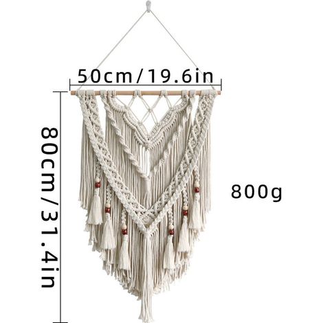 Tapiz de macramé para pared, tapiz bohemio chic tejido a mano, colgante de pared de macramé, macramé hecho a mano, tapiz tejido bohemio, tapiz bohemio para decoración (1/3)