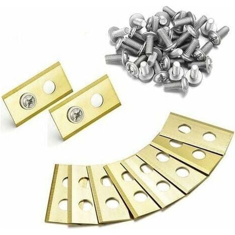 Lot de 45 lames en titane de rechange pour tondeuse robot Worx Landroid - Lames en titane de 1 mm de qualité supérieure et vis Dacromet améliorées, (1/4)