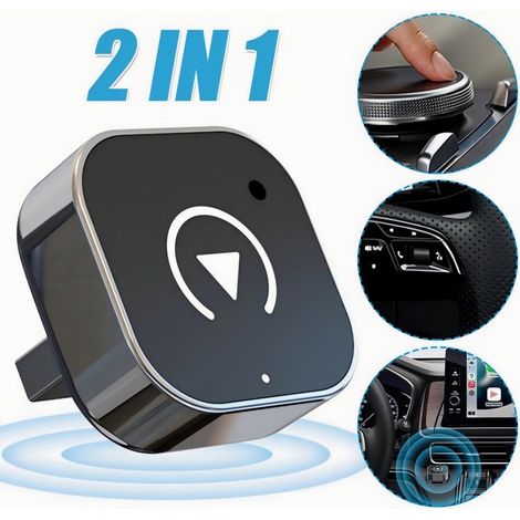 Adaptateur CarPlay sans Fil, Mini CarPlay et Android Auto 2 en 1 pour Mise à Niveau de CarPlay Filaire vers sans Fil, Design Mini USB pour Voitures avec Wired CarPlay, Plug and Play (1/5)