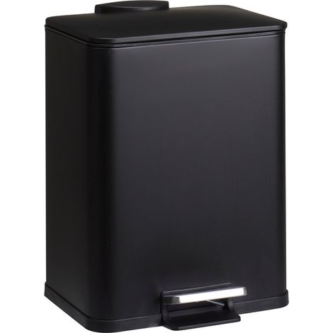 Mülleimer aus Metall DELTA, schwarz, 20 l
