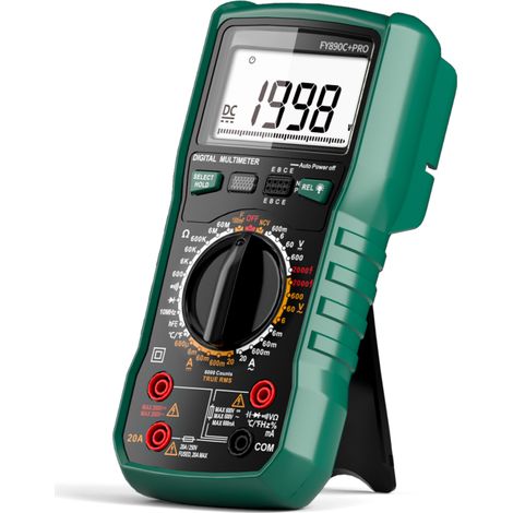 Digitales Multimeter mit 6000 Zählern, AC/DC 2000V 20A Messung, True RMS, Testtemperatur