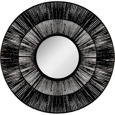 Specchio etnik nero nero p76cm - Atmosphera créateur d'intérieur