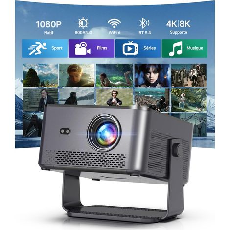 Smart Videoprojecteur 4K Supporte, 1080P Natif (1/5)
