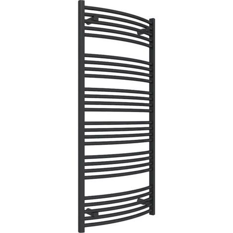Heizungsbetrieb Handtuchheizkörper - Mattschwarz - Höhe 786mm Breite 500mm - 389 Watt - DOM786/500SXN