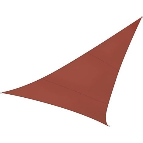 Voile d’ombrage Triangulaire 3x3x3 m en Polyester Respirant et déperlant pour Jardin et terrasse, Protection UV 90%, Terracotta (1/5)