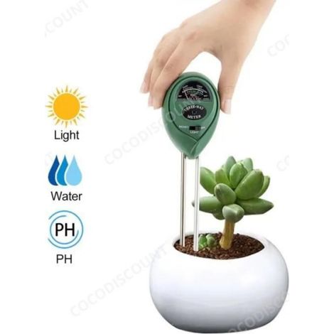 Cobye -Testeur de Sol 3 en 1 Jardinage – pH, Humidité et Exposition Lumineuse – Instrument d’Arpentage des Sols (1/3)
