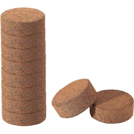 Seed Starter 10pcs Coconut Shell Soil Tray Expanded Coconut Shell Fiber Soil Potting Nursery Compressed Organic Plant Soil Pack Easy 3010mm (1/4)