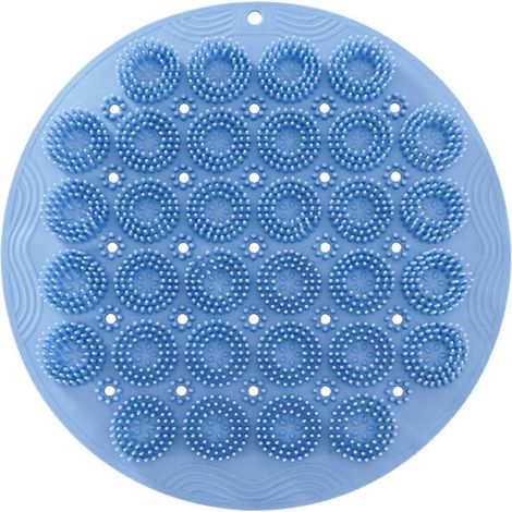 Filiyano-Tapis de nettoyage et de massage rond pour les pieds, séchage rapide, avec ventouses antidérapantes. Accessoires de salle de bain. (1/4)