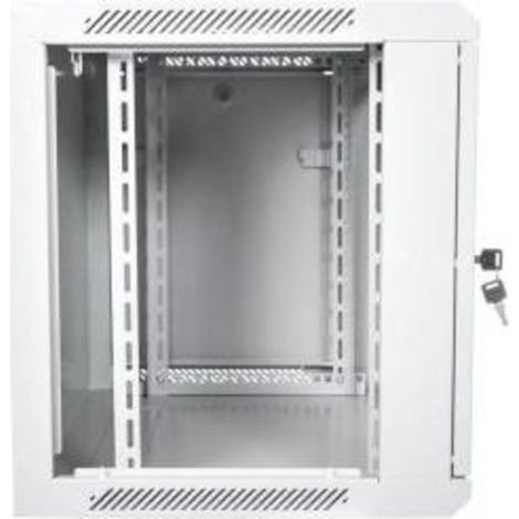 Digitus DN-W19 09U/600: armario de red de 19 pulgadas y 9U para montaje en pared, 600 x 600 mm, color gris (1/5)