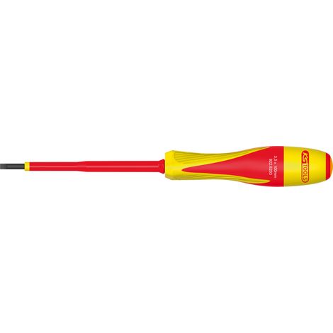 KS Tools - Tournevis Fente bi-matière isolé 1000V, 2,5x75 mm - 922.6201