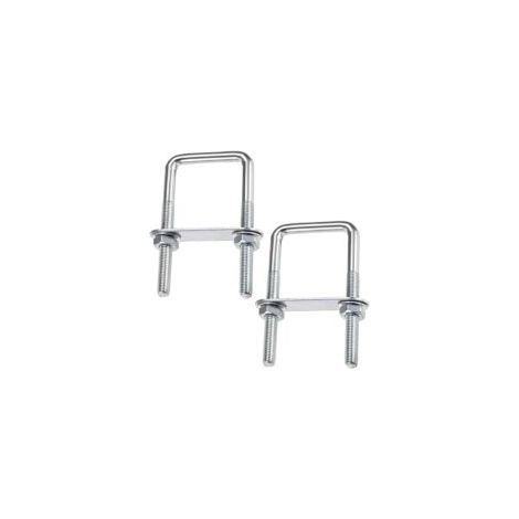 Quadratische U-Bügel, 70 x 110 mm Edelstahl-U-Bügel, M8 U-Bügel mit Mutter, Rahmenplatte und Unterlegscheibe, M8 U-Bügel zur Befestigung von Platten und Rohren (70 x 110 mm) - Crezuo (1/4)