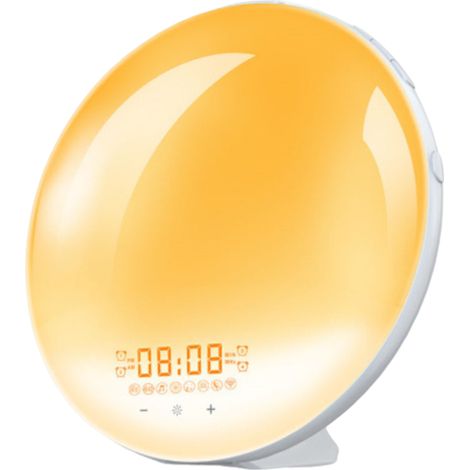 Tuya WLAN-Smart-Wecklicht, 7-farbige LED, multifunktional, kompatibel mit Google Home