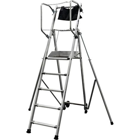 Escabeau PIRL 5 marches - Hauteur max. de travail 3.20m - 18-135