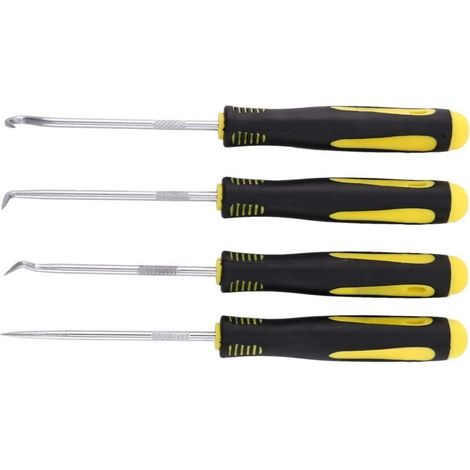 4 pièces grattoir crochet outil ensemble huile joint extracteur caoutchouc joint torique crochet joint joint tournevis main ou