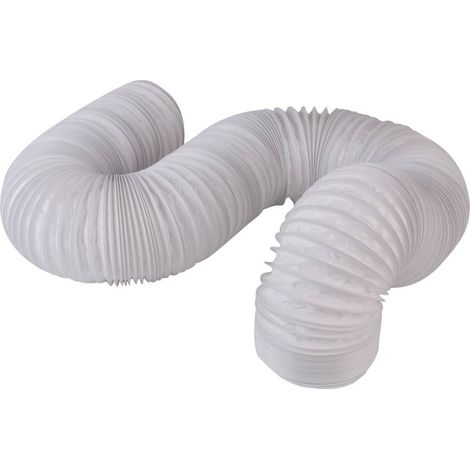 Wallair N52824 Tubo di ventilazione flessibile Plastica (Ø x L) 10.2 cm x 6 m Bianco