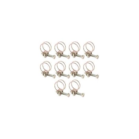 Colliers de serrage à double fil en acier inoxydable de 13 à 16 mm pour tuyau d'étang - Lot de 10 (1/4)