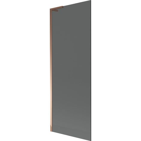 Mexen Next L paratia per vasca da bagno a 1 anta 70 x 150 cm, grafite, oro rosa - 895-070-000-03-40-60 (1/5)