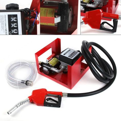 Pompe à gazole auto-amorçante 12 V Pompe à fioul 175 W 50 l/min, Pompe à mazout électrique, Pistolet automatique, Tuyau 4 m, Compteur