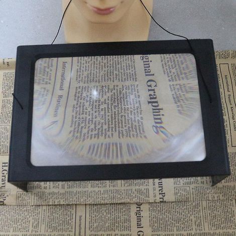 Leselupe, 3-fache Vergrößerung, mit LED-Beleuchtung, Lesehilfe für Senioren und zum Lesen, A4-Blatt für Bücher (1/3)