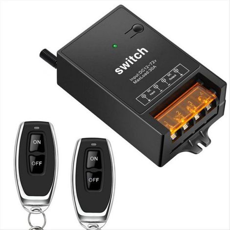 Interrupteur Télécommande - Relais 30 A - Tension DC 12 V à 72 V - Pour Lampes Moteurs Pompes - 1 Unité