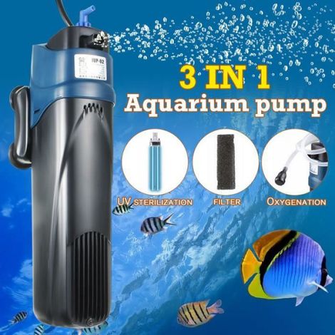 Pompe À Air - Stérilisateur UV - Filtration Submersible - 500 L/H - 5 W - Pour Aquarium Eau Froide (1/4)