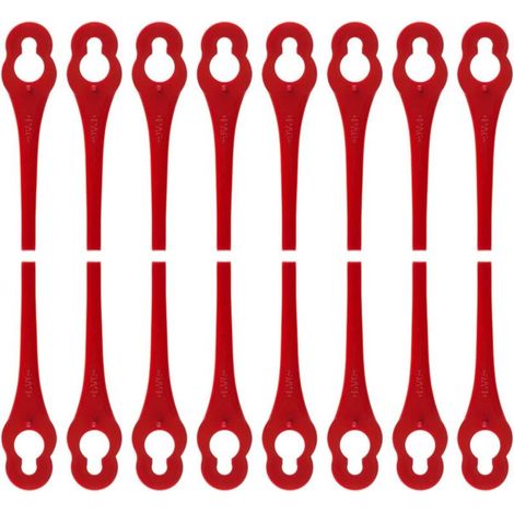 Pack of 100 Replacement Plastic Blades for Florabest LIDL Grass Trimmer - Length 8.3cm