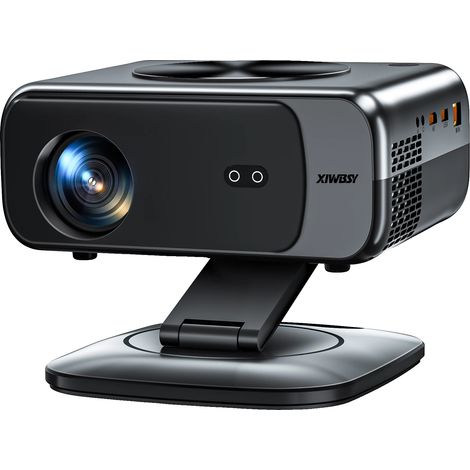 Projecteur, 25000 Lumens de Luminosité, Fonctionnalités de Streaming Intelligent, 64G Mise au point automatique, Prise EU