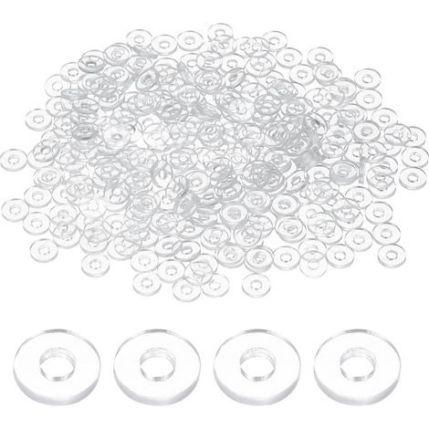 300pcs Rondelles Plates M2 PVC 2mm Alésage 5mm OD 1mm Épaisseur (1/5)