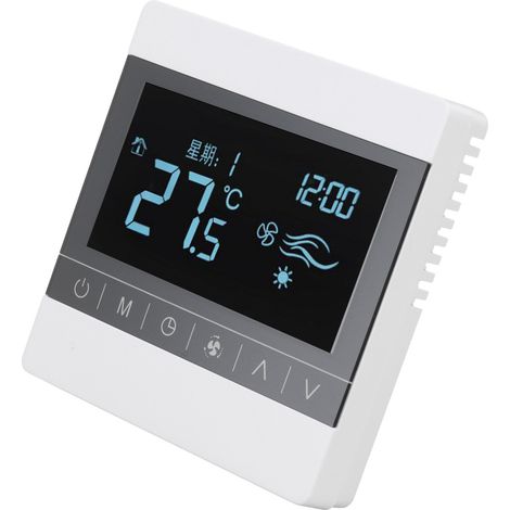 Thermostat mural à écran tactile AC220V pour poêle, régulateur de température pour chauffage à eau/au sol (1/5)