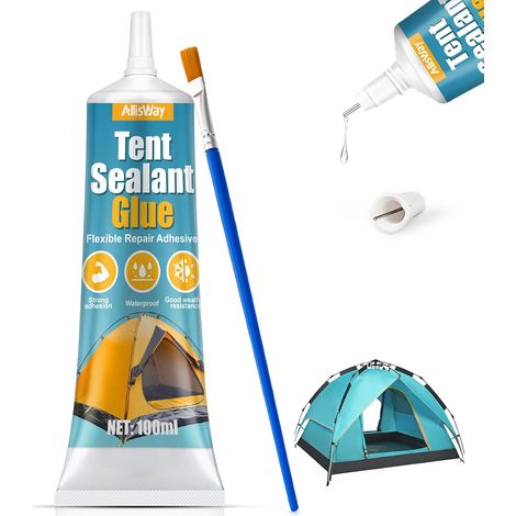 Colle pour Toile de Tente, avec Pinceau, Transparent (1/5)