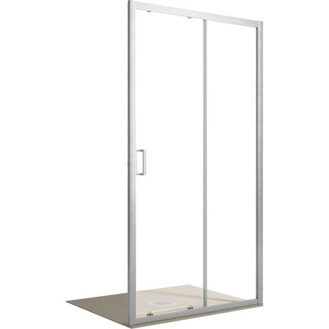 Porta Parete Doccia 120 cm 1 anta Scorrevole in Cristallo Trasparente 6mm H195 Bonussi Mattia
