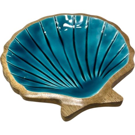Signes Grimalt Bandeja De Decoración Cocina Bandeja Concha S Cajas Y Bandejas Azul 18x20x3cm 37823 (1/4)