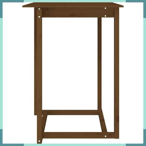 822185 Table de bar Marron miel 80x80x110 cm Bois massif de pin (1/5)