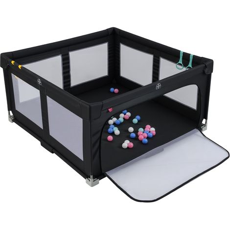 Parque infantil plegable para bebés, 150 x 150 cm con bolas y asas